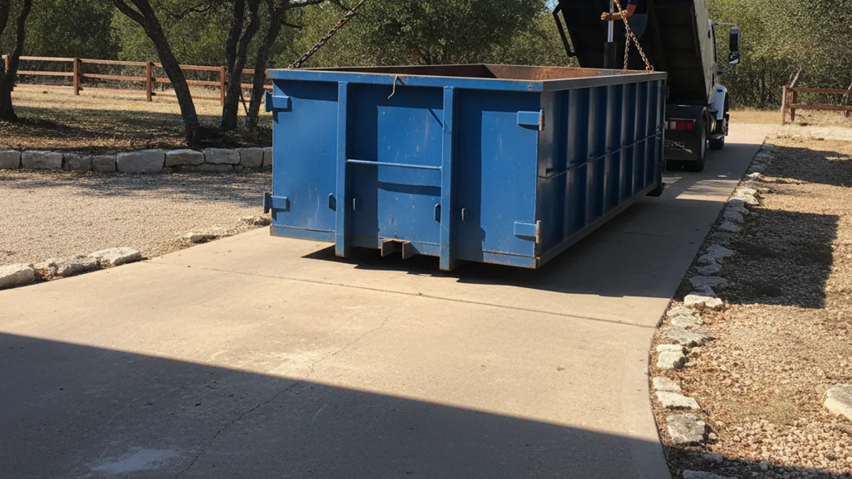 Same-Day Dumpster Delivery in Canyon Lake, TX