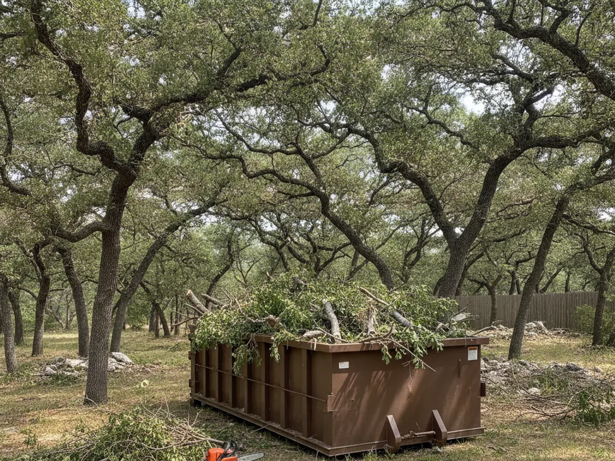 Yard Waste & Storm Debris Dumpster in Canyon Lake, TX